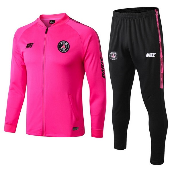 Survetement Football Paris Saint Germain 2019-20 Rose Noir